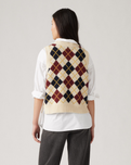 The Levi's® Womens Collegiate Argyle Jumper in White Swan