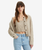 The Levi's® Womens Primrose Cable Cardigan in Oatmeal Heather