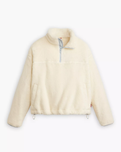 Canyon 1/4 Zip Fleece Jacket in White Swan