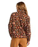 The Billabong Womens Boundary Mock 3 Fleece Jacket in Papaya