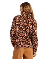 The Billabong Womens Boundary Mock 3 Fleece Jacket in Papaya