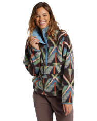 The Billabong Womens Switchback Fleece in Black Muti