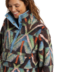 The Billabong Womens Switchback Fleece in Black Muti