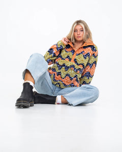 The Billabong Womens Switchback Fleece Jacket in Cosmic Blue