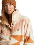 The Billabong Womens Switchback Fleece Jacket in White Cap 1