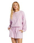 The Billabong Womens Loosen Up Sweatshirt in Lilac Smoke