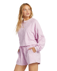 The Billabong Womens Loosen Up Sweatshirt in Lilac Smoke