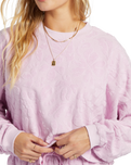 The Billabong Womens Loosen Up Sweatshirt in Lilac Smoke