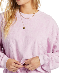 The Billabong Womens Loosen Up Sweatshirt in Lilac Smoke