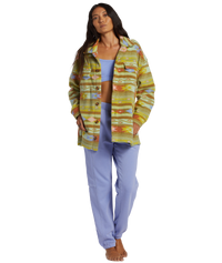 The Billabong Womens Happy Camper Fleece Jacket in Kiwi