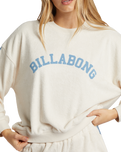 The Billabong Womens New School Sweatshirt in White Cap