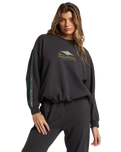 The Billabong Womens Swipe Right Sweatshirt in Black Sands