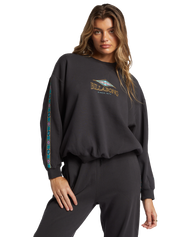 The Billabong Womens Swipe Right Sweatshirt in Black Sands