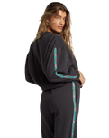 The Billabong Womens Swipe Right Sweatshirt in Black Sands