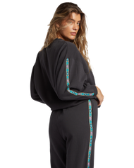 The Billabong Womens Swipe Right Sweatshirt in Black Sands