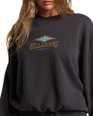 The Billabong Womens Swipe Right Sweatshirt in Black Sands