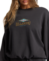 The Billabong Womens Swipe Right Sweatshirt in Black Sands