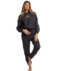 The Billabong Womens Swipe Right Sweatshirt in Black Sands