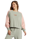 The Billabong Womens Hike Date Sweatshirt in Seagrass