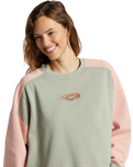 The Billabong Womens Hike Date Sweatshirt in Seagrass