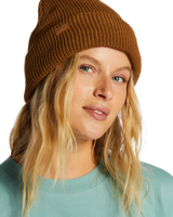 The Billabong Womens Roamer 3 Beanie in Walnut