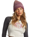 The Billabong Womens Even Tide Beanie in Purple