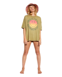 The Billabong Womens Smiley True Boy T-Shirt in Split Pea