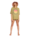 The Billabong Womens Smiley True Boy T-Shirt in Split Pea