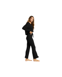 The Billabong Womens So Easy Flare Trousers in Blacks