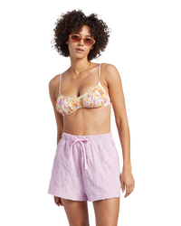 The Billabong Womens Loosen Up Shorts in Lilac Smoke