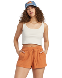 The Billabong Womens Day Tripper Walkshorts in Toffee