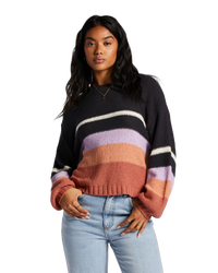 The Billabong Womens Seeing Double Jumper in Lilac Breeze