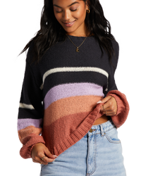 The Billabong Womens Seeing Double Jumper in Lilac Breeze