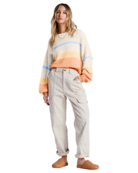 The Billabong Womens Changing Tides Jumper in Light Melon