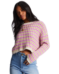 The Billabong Womens In A Daze Jumper in Bright Orchid