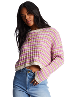 The Billabong Womens In A Daze Jumper in Bright Orchid