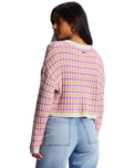 The Billabong Womens In A Daze Jumper in Bright Orchid