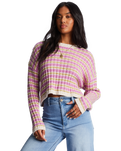 The Billabong Womens In A Daze Jumper in Bright Orchid