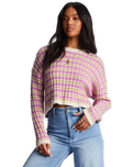 The Billabong Womens In A Daze Jumper in Bright Orchid