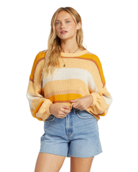 The Billabong Womens Sol Time Jumper in Citrus Glow