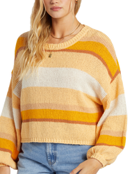 The Billabong Womens Sol Time Jumper in Citrus Glow