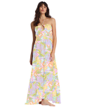 The Billabong Womens So Groovy Dress in White & Multi