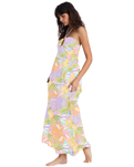 The Billabong Womens So Groovy Dress in White & Multi