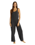 The Billabong Womens Pacific Time Jumpsuit in Black Sands