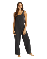 The Billabong Womens Pacific Time Jumpsuit in Black Sands