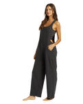 The Billabong Womens Pacific Time Jumpsuit in Black Sands