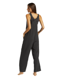 The Billabong Womens Pacific Time Jumpsuit in Black Sands