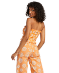 The Billabong Womens So Extra Top in Orange Peel