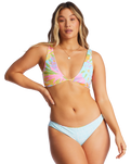 The Billabong Womens Dreamland Reversible Ava Bikini Top in Multi