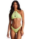 The Billabong Womens Thats Cute High Neck Bikini Top in Sweet Lime